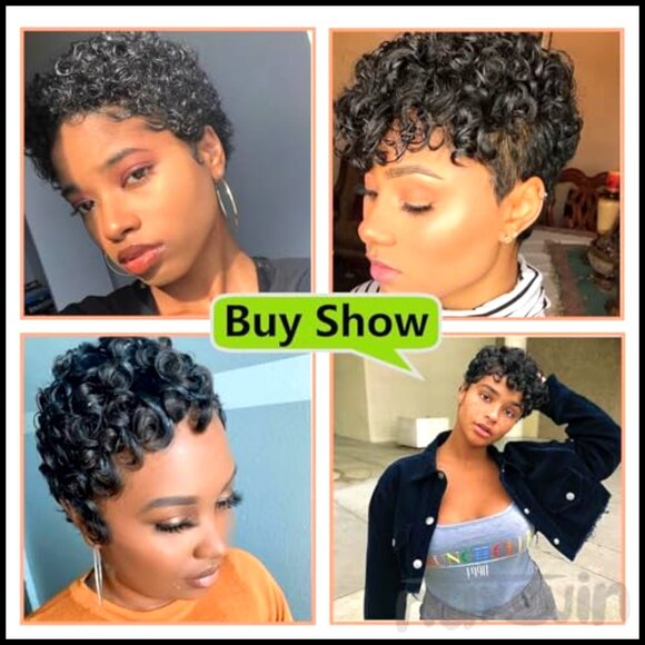 Short Pixie Cut Human Hair Wig Glueless Lightweight Breathable Tangle Free